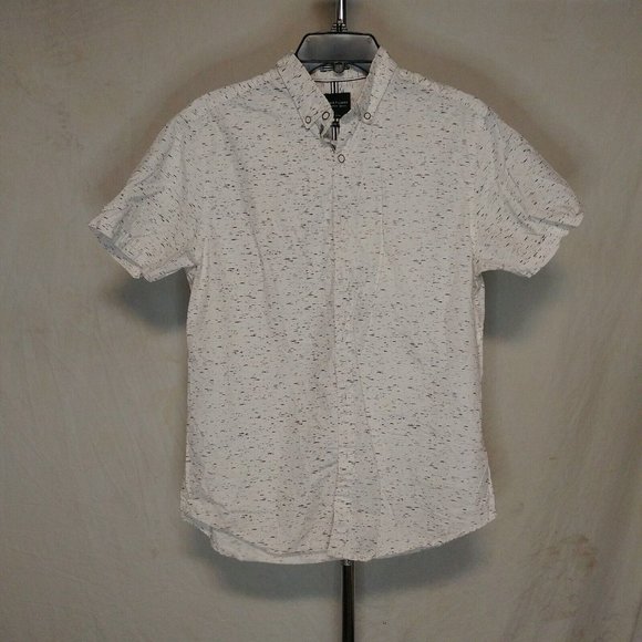 Denim And Flower White Button Down Shirt Ricky Singh Size M Slim - Picture 2 of 11
